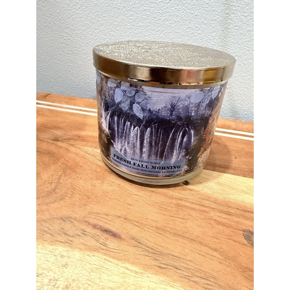 NEW Bath & Body Works Fresh Fall Morning 3-Wick Candle 14.5 oz